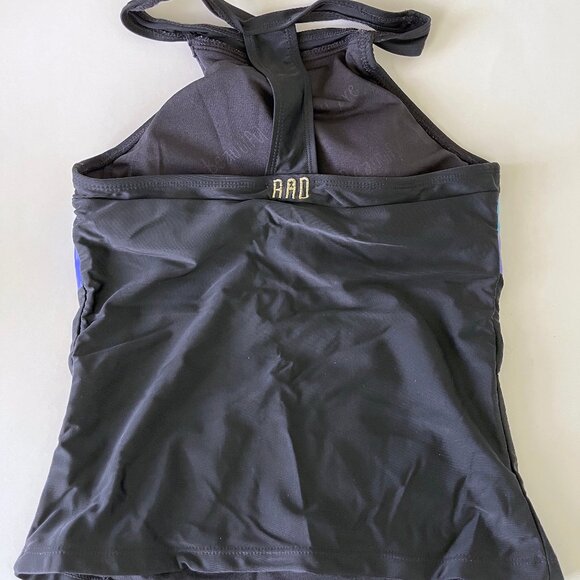 NEW Rad Swim XS Rash Guard, Tankini Top, Baseball Cap + Bag Retro Rainbow Stripe - Picture 12 of 15